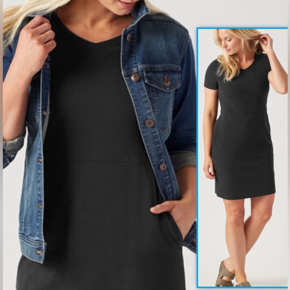 Duluth Trading NoGA Naturale Cotton Short Sleeve Dress, NWOT size L - Picture 1 of 14